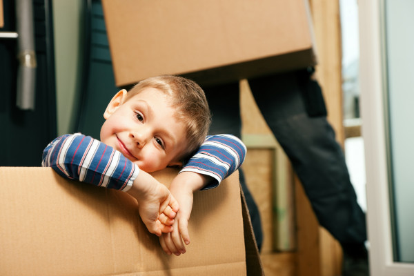 Family moving in their new house